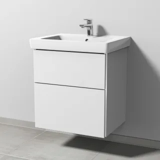 Sanipa 3way Waschtischunterbau zu Villeroy & Boch Subway 2.0 Waschtisch mit 2 Auszügen, Weiß-Soft BR61243