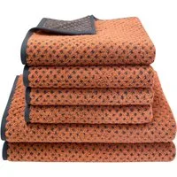 Dyckhoff Handtuch Set Golden Shades Rhombus, Walkfrottier (Set, 6-St), Kuschelig weich, 4 Handtücher (50x100cm), 2 Duschtücher (70x140cm)