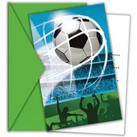 Procos Hängedekoration Einladungskarten Fußball, 6 Stück FSC