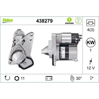 Valeo Starter 1,0 kW Dacia Nissan Renault 438279