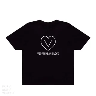 T-Shirt Boxy Vegan means love