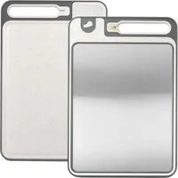 Agger Schneidebrett Hergestellt aus 100 % Edelstahl 316 und Weizenstroh-PP, 37 x 25cm