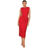LIPSY Midikleid Lipsy gestuftes Midikleid mit geraffter Taille (1-tlg)