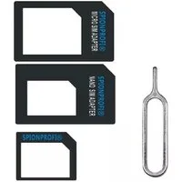 SpionProfi SpionProfi Sim Kartenadapter Nano Micro Kartenleser Adapter Handy-Netzteile (Universell einsetzbar für alle gängigen Handy- und Tabletmodelle)