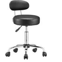 Casaria Drehhocker, Lehne Höhenverstellbar 10cm Polsterung 360°C Drehbar 46-60cm Sitzhöhe
