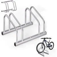 monzana Fahrradständer, für 2 Fahrräder 65 mm Reifenbreite Mehrfachständer Aufstellständer