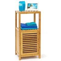 relaxdays Badregal Bambus mit Tür, 3