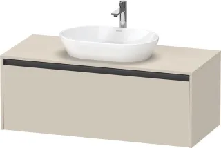 Duravit Ketho.2 Konsolenwaschtischunterbau wandhängend Taupe Supermatt 1200x550x459 mm - K2488708383 K24887083830000