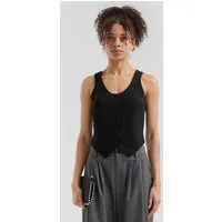 QS Funktionsweste Indoor-Weste Schmal geschnittene Weste aus Interlockjersey