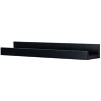 Levandeo® Bilderleiste, Bilderleiste L40cm Schwarz MDF Holz Wandregal Kurz Wanddeko