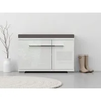 OTTO home Schuhbank Piano Sitzbank inkl. Polsterkissen, Breite 76 cm, UV lackiert, hochglänzend, Soft-Close Funktion