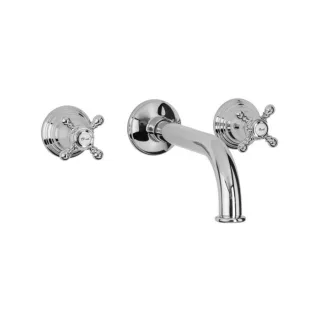 Herzbach Anais Classic Fertigmontageset 32.959000.2.01 UP-Waschtisch-Zweigriff-Armatur, Kreuzgriffe, chrom