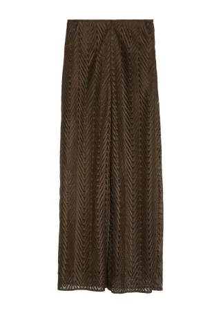 comma - Spitzenhose braun - Gr. - 40