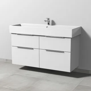 Sanipa 3way Waschtischunterbau zu Duravit Vero Air Waschtisch mit 2 Auszügen, Weiß-Soft UM43643