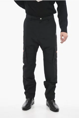 Nylon-Cargohose in Schwarz