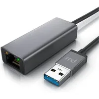 Primewire USB 3.2 Netzwerkadapter, extern Gigabit RJ45 Anschluss, Kabel 13,5 cm Netzwerk-Adapter USB Typ A zu RJ-45 (Ethernet), USB TYP A Stecker auf RJ45, bis zu 1000 Mbps/ 1000 Base-T, Alugehäuse