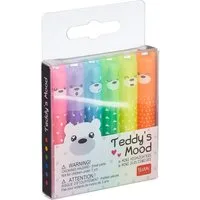 Legami Marker 6er Set Mini Textmarker Teddys Mood