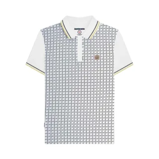 Lambretta - Poloshirt für Herren (Weiß/Eisen/Silber)
