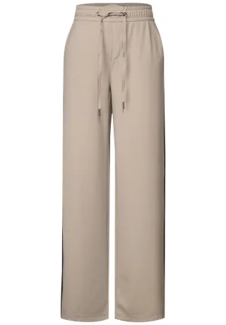 Street One - Hose mit Gallonstreifen beige - Gr. - 32