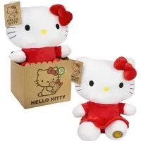 SANRIO Kuscheltier Hello Kitty Plüschfigur 27 cm im roten Kleid mit Schleife (Set, 1-St., Geschenk-Set), Weiches Plüschtier mit klassischem Design ideal zum Kuscheln Geschenke
