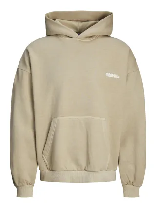 JACK&JONES - JORVERMONT WASH SWEAT HOOD LN Humus - Gr. - M