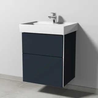 Sanipa 3way Waschtischunterbau zu Villeroy & Boch Collaro Waschtisch mit 2 Auszügen, Marine-Matt BP8331R