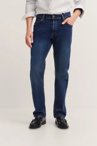 bugatti 5-Pocket-Jeans "Regular Fit" aus Authentic Denim mit Stretch-Komfort