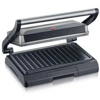 Severin Kontaktgrill KG 2394 Kompakt-Multigrill, Platzsparendes Slim-Design, Multi-Funktional, hitzebeständig