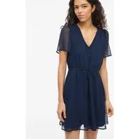 Vila Minikleid VIFALIA V-NECK S/S SHORT DRESS- NOOS Sommerkleid