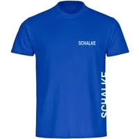 multifanshop T-Shirt Herren Schalke - Brust & Seite - Männer