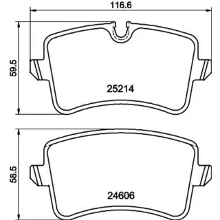 Hella Bremsbel?ge hinten Audi A4 A5 A6 A7 Porsche Macan