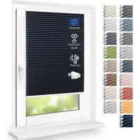 DomDeco Wabenplissee Thermo Plissee ohne Bohren - Hitzeschutz, Verdunkelung, verspannt, abdunkelnd, Klemmfix, stufenlos, kälteschutz, modernes Fensterplissee
