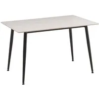riess-ambiente Esstisch MILANO 120cm weiß/schwarz – Keramik, Metallgestell, Marmor-Design (Einzelartikel, 1-St), moderner Küchentisch mit 4 Plätzen – ideal für Küche oder Essbereich