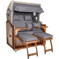 WebaVita Strandkorb Webavita Strandkorb Bali Grau, BxTxH: 136x95x160 cm
