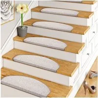 Pergamon Stufenmatte Trend Schlinge Stufenmatte Strong 15er-Set, Halbrund, Höhe: 5 mm