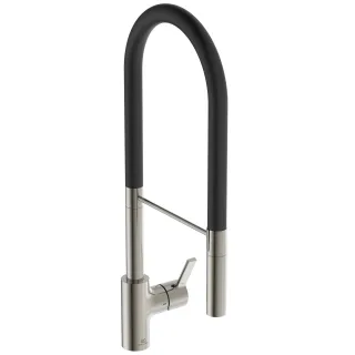 Ideal Standard Küchenarmatur Gusto Ausladung 225mm Semi-Pro 2F-Brause H:604mm Silver Storm, BD421GN BD421GN
