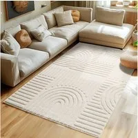 SIMPEX24 Designteppich Skandinavischer Boho, Rechteckig, Höhe: 8 mm, Teppich Wohnzimmer, Schlafzimmer, Gästezimmer