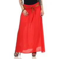 CLEO STYLE Maxirock Damen Rock 102 Rot