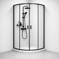 welltime Runddusche Summer, BxT: 80x80 cm, Einscheibensicherheitsglas, Hohe 190 cm, 6mm ESG, Easy Clean, verbessertes Rollensystem
