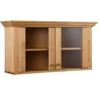Clever-Moebel Hängevitrine Hängevitrine aus Kiefernholz im Landhausstil Breite: 88cm, Tiefe: 22cm, Höhe: 45cm