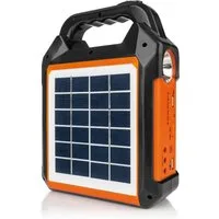 EASYmaxx Stromgenerator Solar-Generator Kit 4500mAh - schwarz/orange
