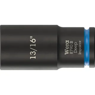 Wera 8790 B Impaktor Deep Steckschlüsseleinsatz mit 3/8 zoll-Antrieb, 13/16 zoll x 63 mm - 05005573001