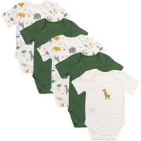 Schlummersack Kurzarmbody Bio Baby-Bodys kurzarm 5er-Pack OEKO-TEX zertifiziert