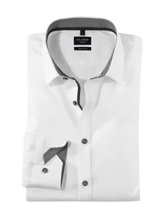 OLYMP - Super Slim: Businesshemd weiß - Gr. - 39