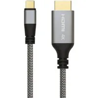 ProfiPatch ProfiPatch USB C auf HDMI Kabel 4K30Hz 1,8m Goldkontakte Textilmantel HDMI-Kabel, USB-C, HDMI (180 cm)