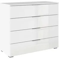 OTTO home Schubkastenkommode Sideboard Schubladenkommode Schubladenkommode AGORDO mit Glasfront (in zwei Griff-Farben, Breite 80 cm), vier große und geräumige Schubladen mit viel Stauraum MADE IN GERMANY