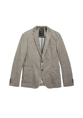 s.Oliver BLACK LABEL - Sakko im Slim Fit braun - Gr. - 46