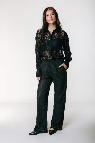 Colourful Rebel - Melody Lace Pants black - Gr. - M