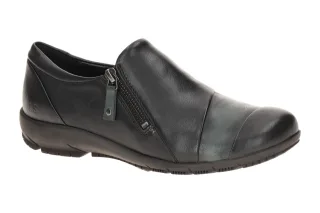 Josef Seibel Damen Slipper Halbschuhe Charlotte 19 black/tanne Echtleder Gumm...