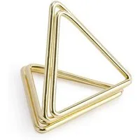 partydeco Tischkartenhalter, Metall, Tischkartenhalter Dreieck 2,3cm Metall gold, 10 Stück